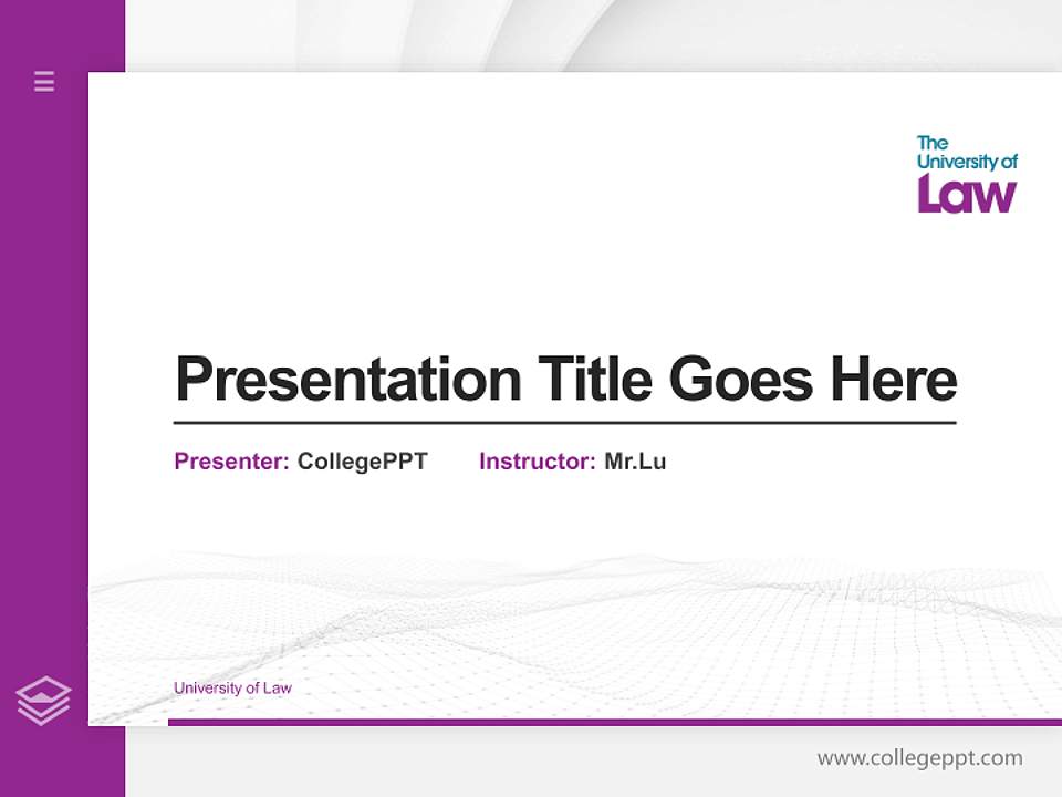 University of Law Thesis Proposal/Graduation Defense PPT Template4:3 ratio PPT effect preview image5