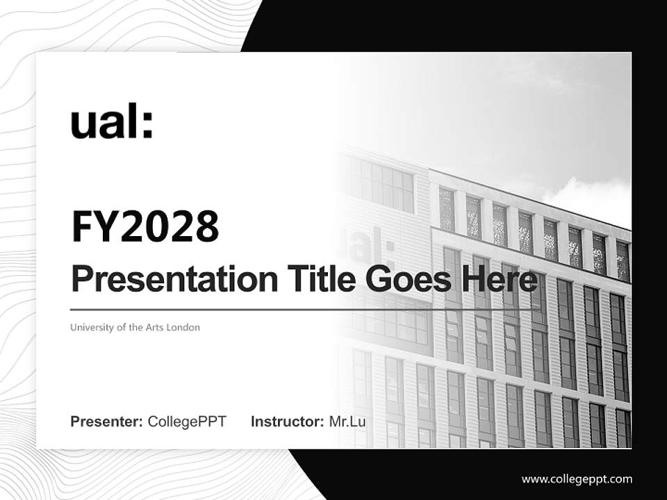 University of the Arts London Academic Presentation/Research Findings Report PPT Template4:3 ratio PPT effect preview image5