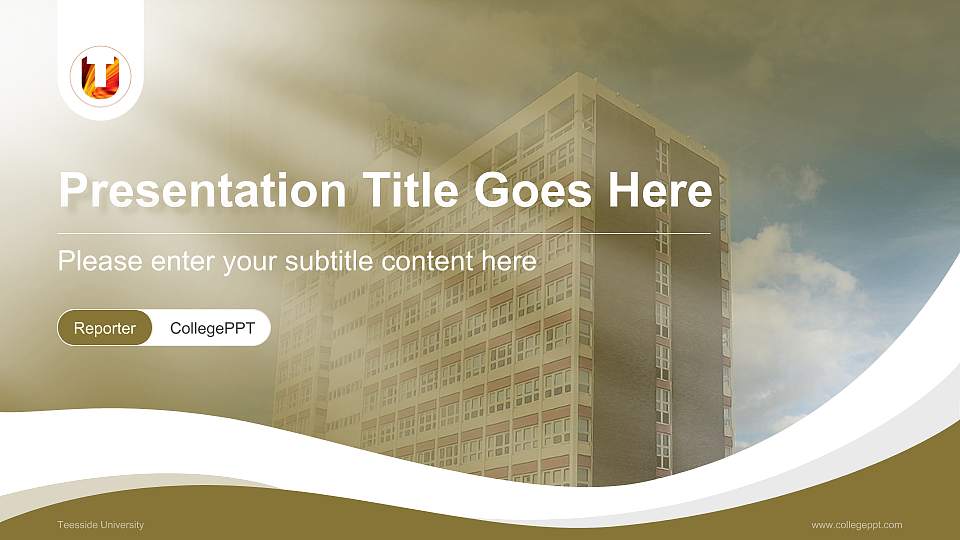 Teesside University Lecture Sharing and Networking Event PPT Template16:9 ratio PPT effect preview image