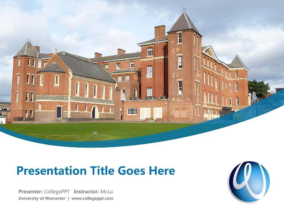 University of Worcester Course/Courseware Creation PPT Template4:3 ratio PPT effect preview image5