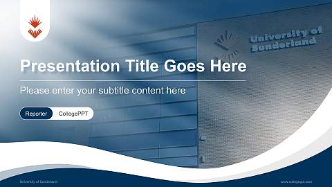 University of Sunderland Lecture Sharing and Networking Event PPT Template