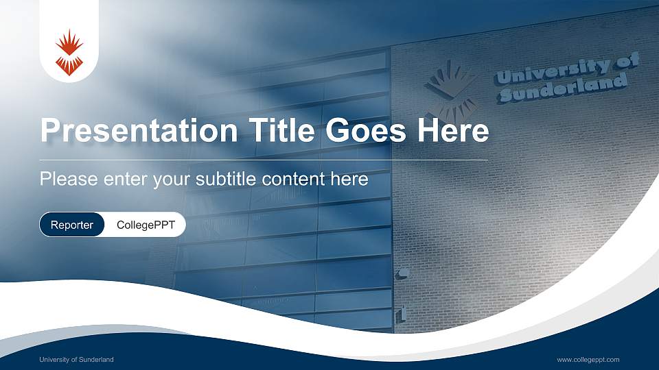 University of Sunderland Lecture Sharing and Networking Event PPT Template16:9 ratio PPT effect preview image