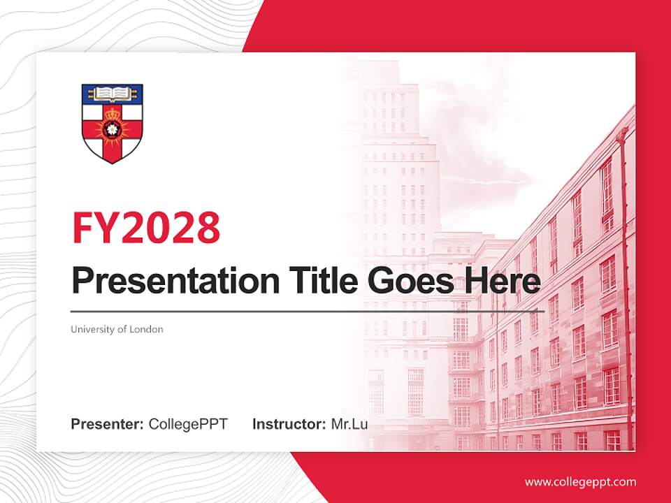 University of London Academic Presentation/Research Findings Report PPT Template4:3 ratio PPT effect preview image5
