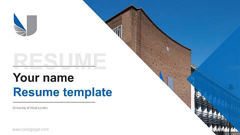 University of West London Resume PPT Template