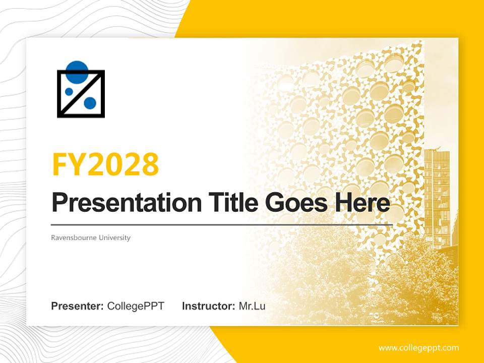 Ravensbourne University Academic Presentation/Research Findings Report PPT Template4:3 ratio PPT effect preview image5