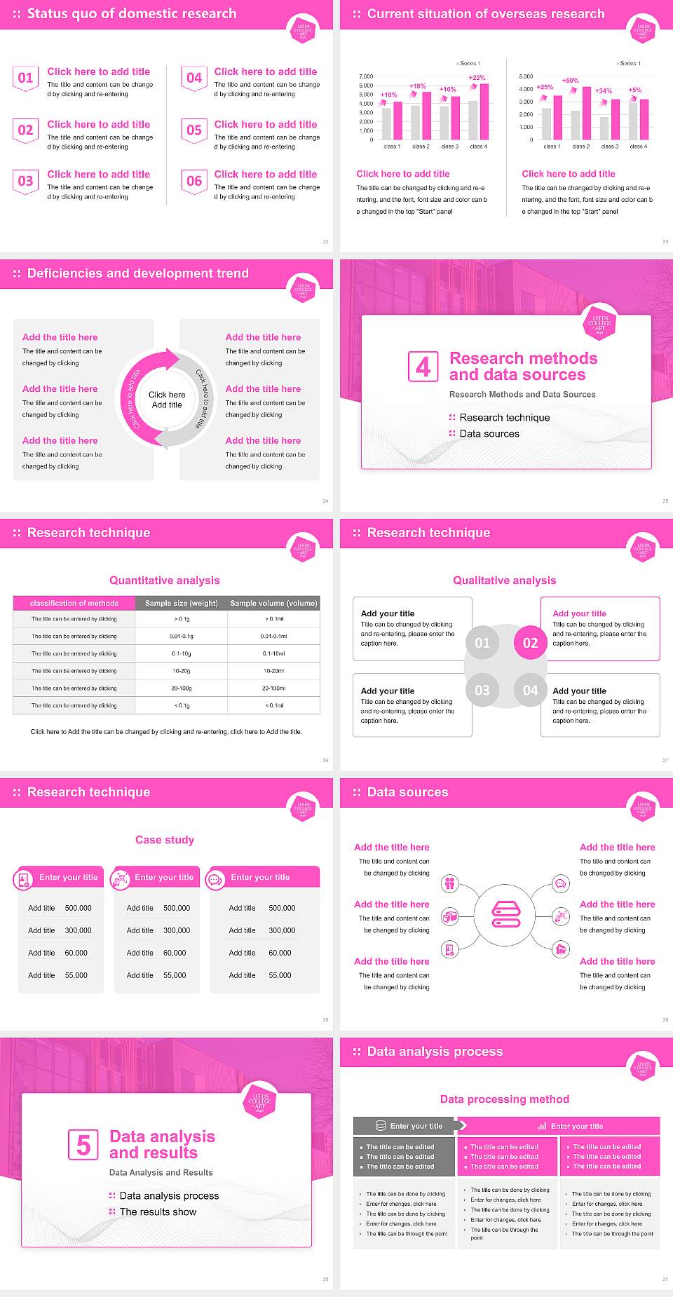 Leeds Arts University Graduation Thesis Defense PPT Template4:3 ratio PPT effect preview image4