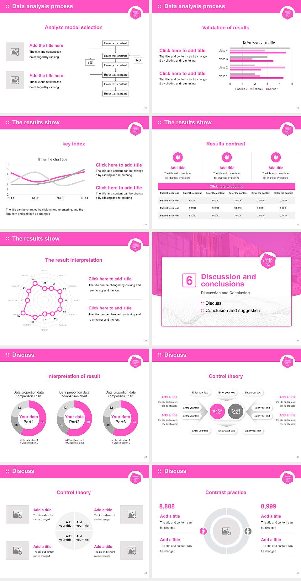 Leeds Arts University Graduation Thesis Defense PPT Template4:3 ratio PPT effect preview image5