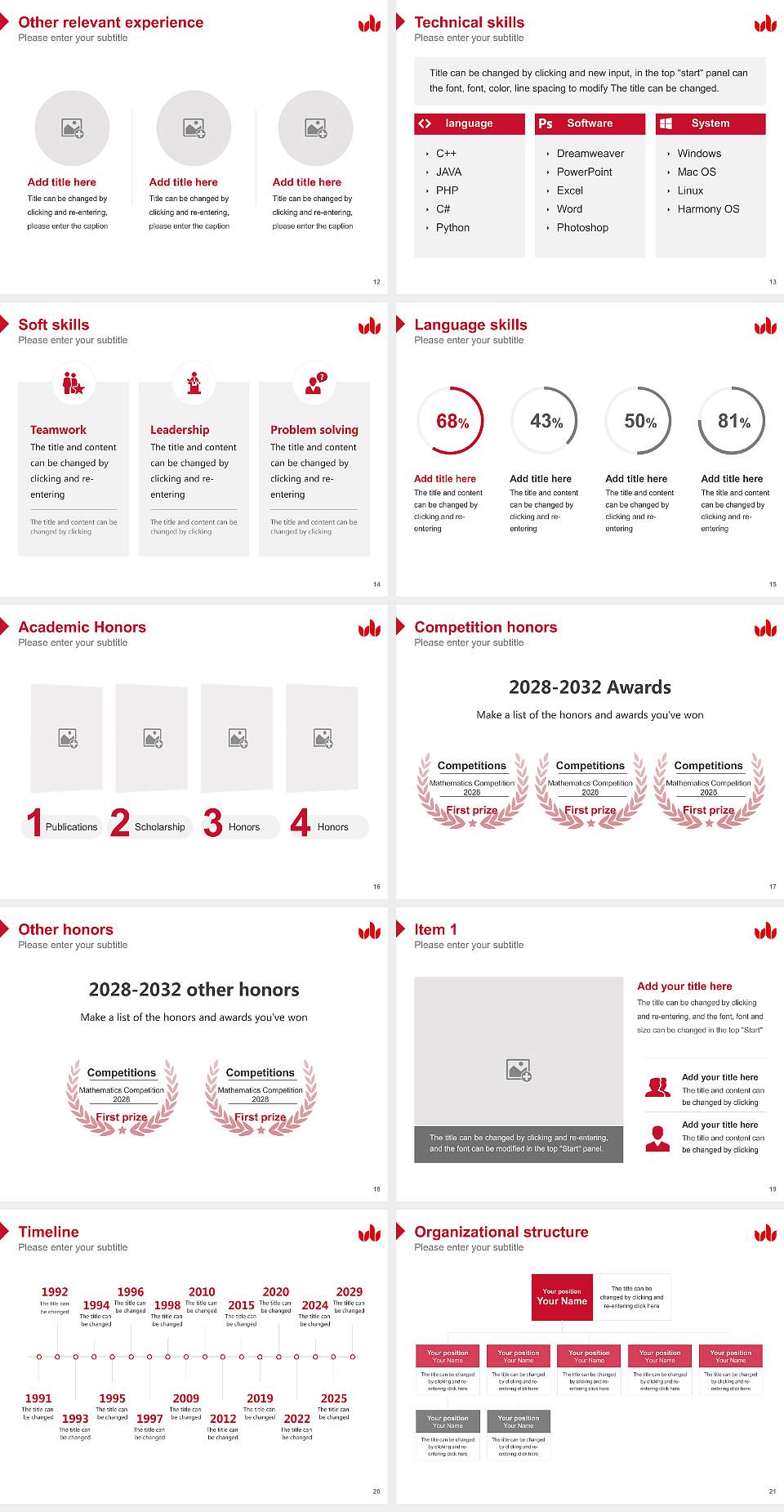 University of Bedfordshire Resume PPT Template4:3 ratio PPT effect preview image3