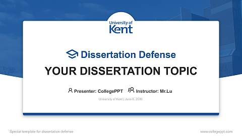 University of Kent Graduation Thesis Defense PPT Template