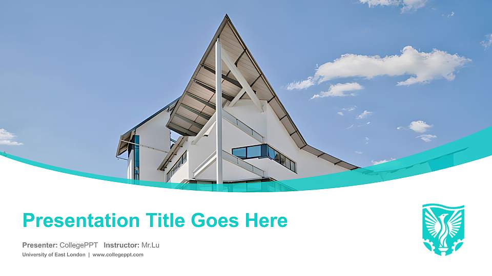 University of East London Course/Courseware Creation PPT Template16:9 ratio PPT effect preview image