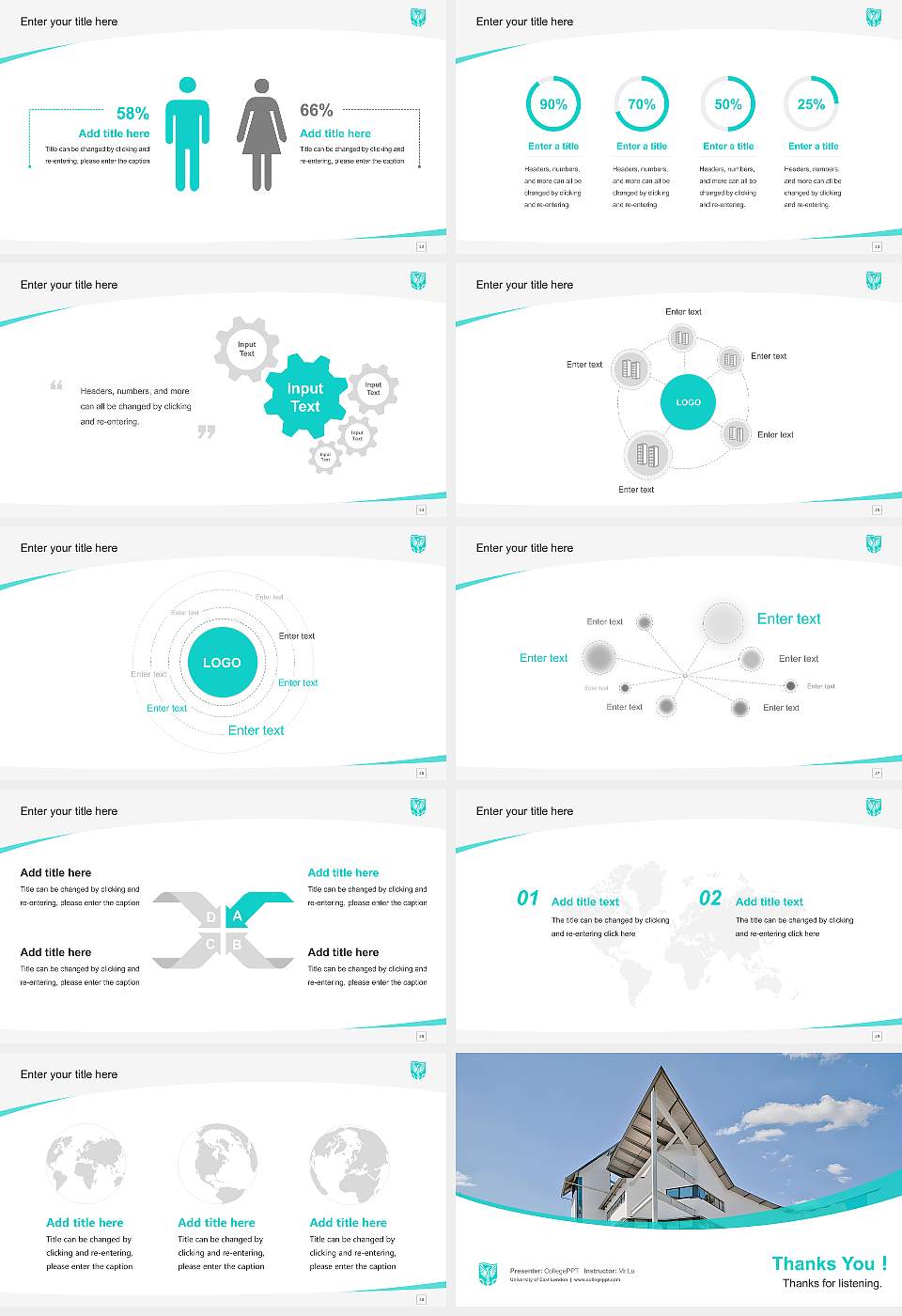 University of East London Course/Courseware Creation PPT Template16:9 ratio PPT effect preview image4