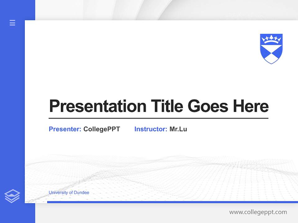 University of Dundee Thesis Proposal/Graduation Defense PPT Template4:3 ratio PPT effect preview image5