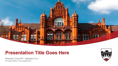 University of Salford Course/Courseware Creation PPT Template
