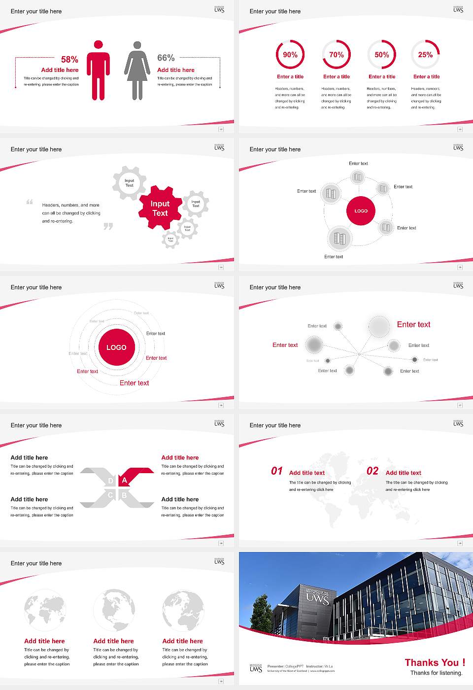 University of the West of Scotland Course/Courseware Creation PPT Template16:9 ratio PPT effect preview image4