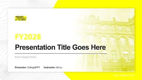 Norwich University of the Arts Academic Presentation/Research Findings Report PPT Template