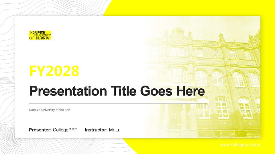 Norwich University of the Arts Academic Presentation/Research Findings Report PPT Template16:9 ratio PPT effect preview image1