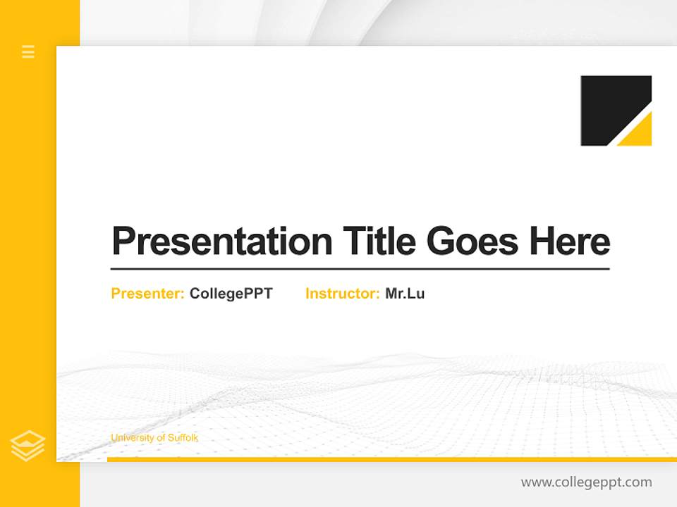 University of Suffolk Thesis Proposal/Graduation Defense PPT Template4:3 ratio PPT effect preview image5