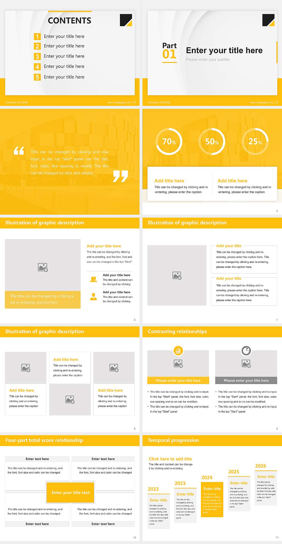 University of Suffolk Thesis Proposal/Graduation Defense PPT Template4:3 ratio PPT effect preview image2