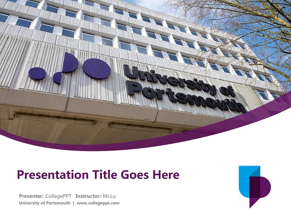 University of Portsmouth Course/Courseware Creation PPT Template4:3 ratio PPT effect preview image5