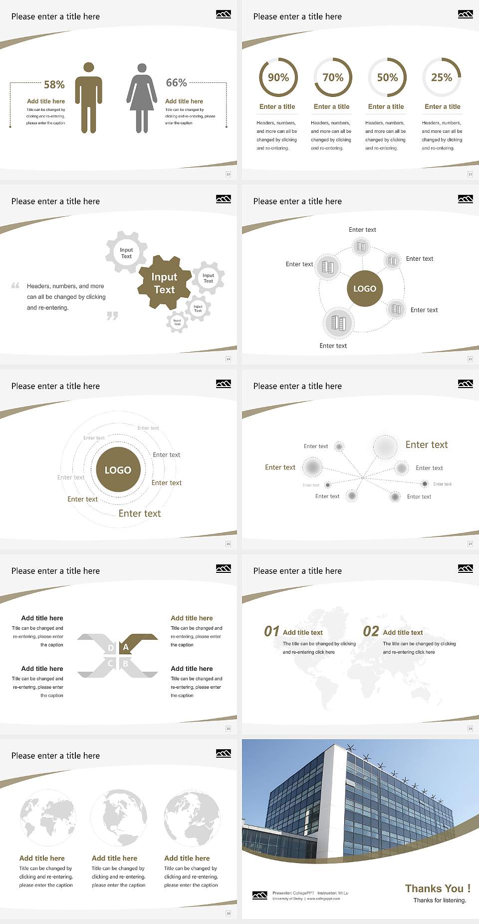 University of Derby Course/Courseware Creation PPT Template4:3 ratio PPT effect preview image4
