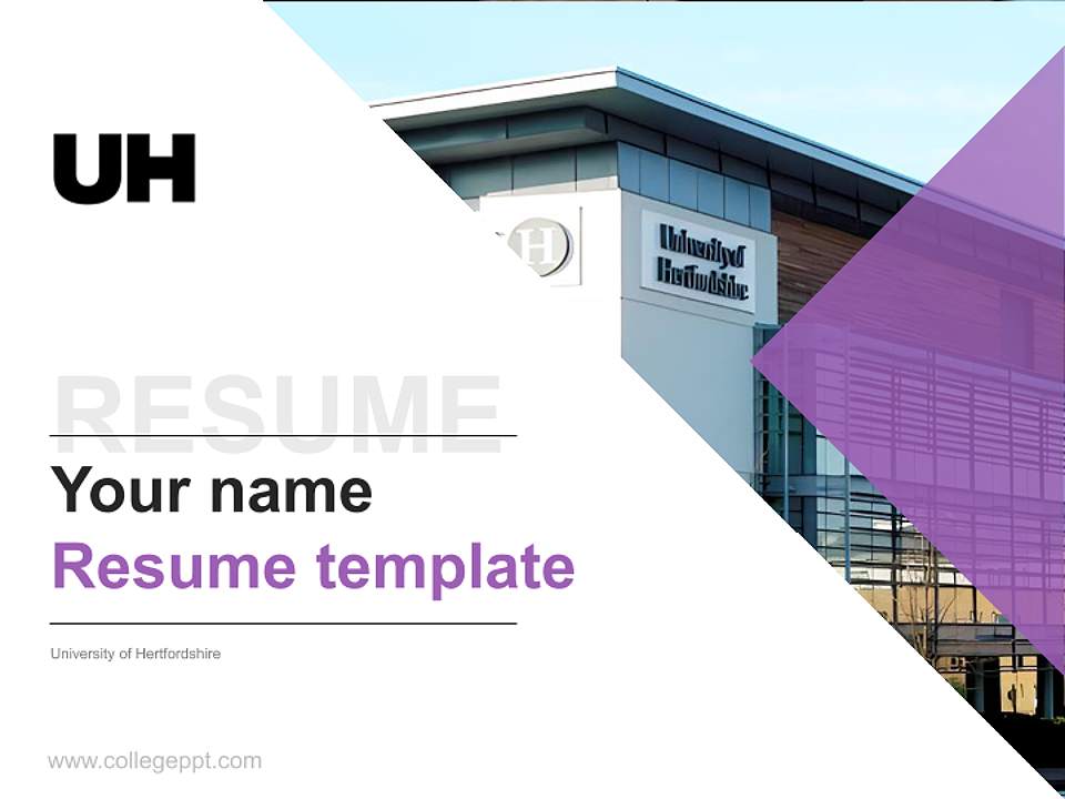 University of Hertfordshire Resume PPT Template4:3 ratio PPT effect preview image5