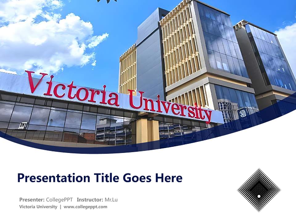 Victoria University Course/Courseware Creation PPT Template4:3 ratio PPT effect preview image5
