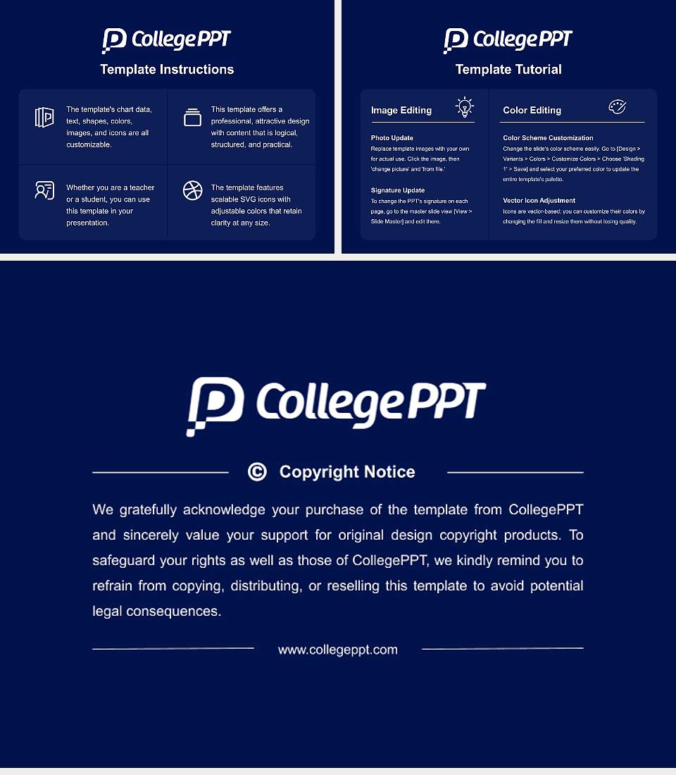 Victoria University Course/Courseware Creation PPT Template4:3 ratio PPT effect preview image5