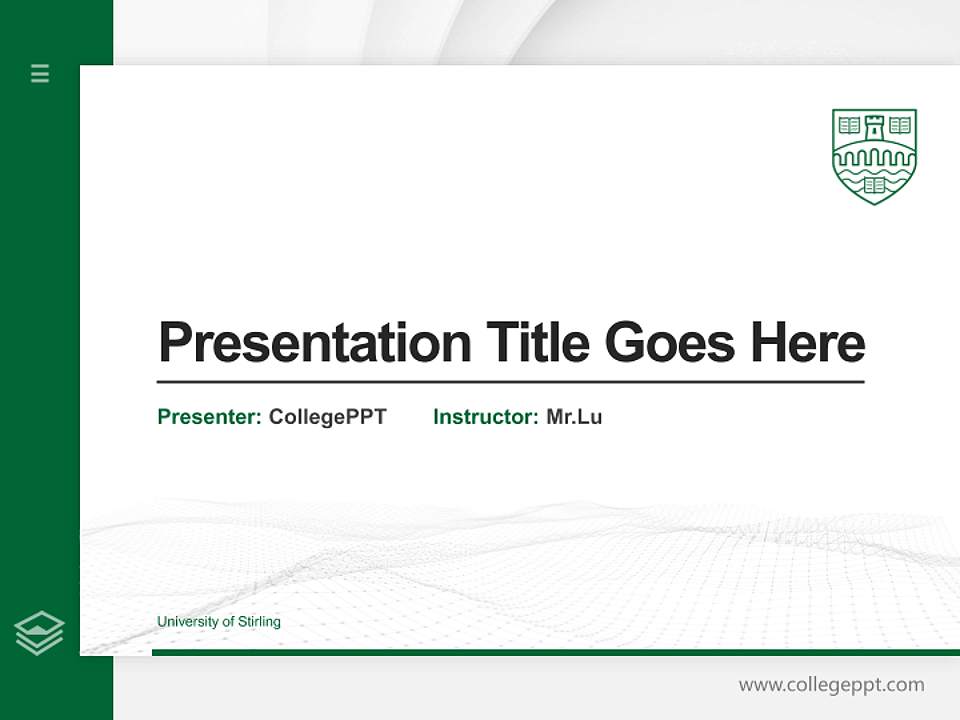 University of Stirling Thesis Proposal/Graduation Defense PPT Template4:3 ratio PPT effect preview image5