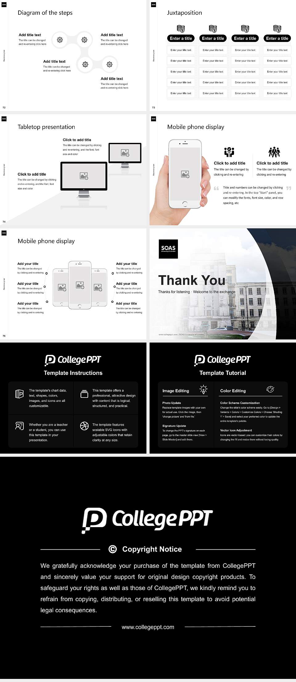 SOAS University of London Competition/Entrepreneurship Contest PPT Template4:3 ratio PPT effect preview image9