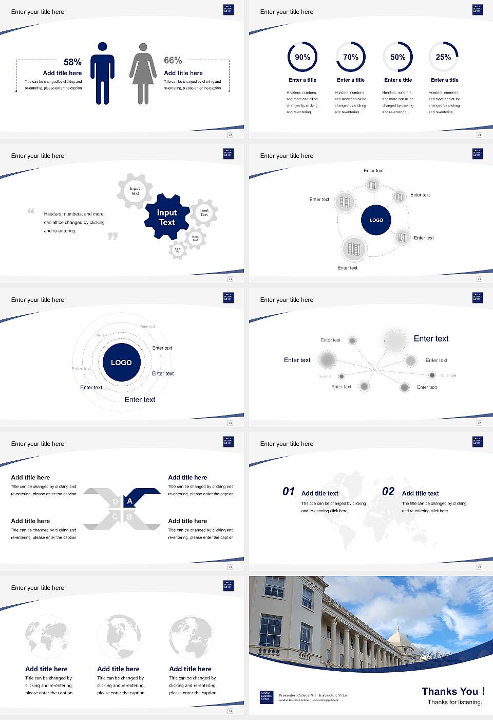 London Business School Course/Courseware Creation PPT Template16:9 ratio PPT effect preview image4