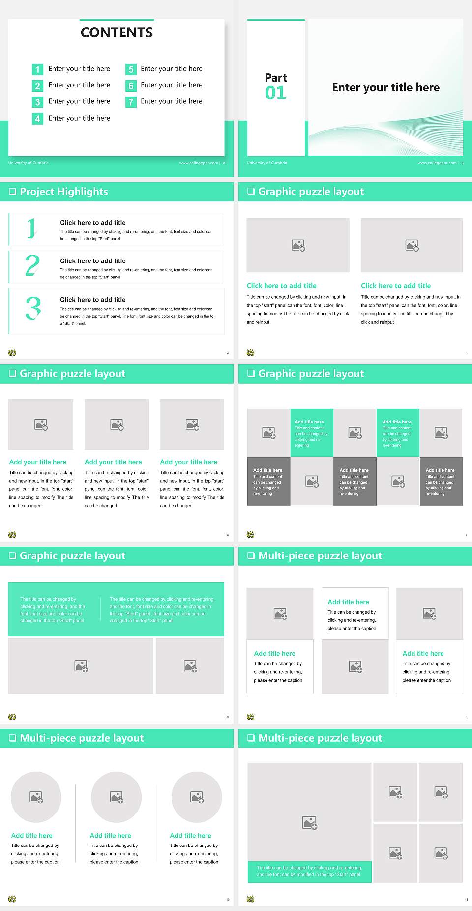 University of Cumbria General Purpose PPT Template4:3 ratio PPT effect preview image2