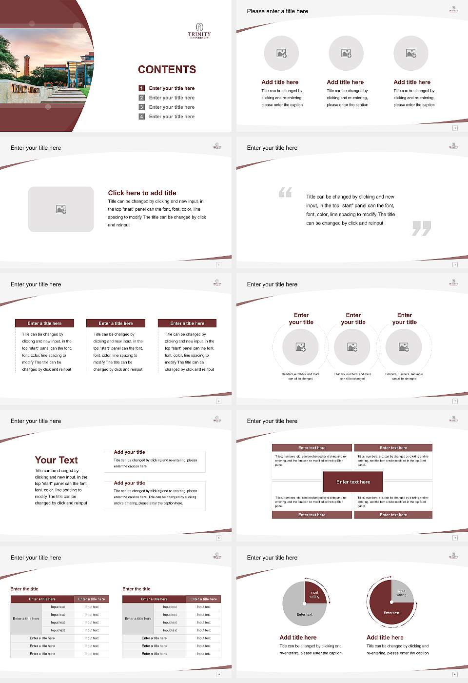 Trinity Universit Course/Courseware Creation PPT Template16:9 ratio PPT effect preview image2