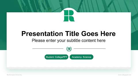 Roehampton University National Scholarship Defense PPT Template
