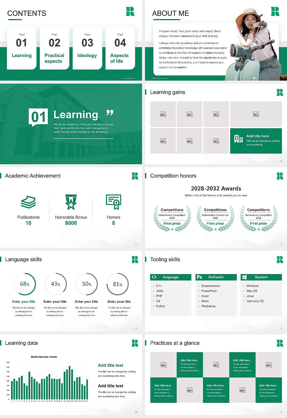 Roehampton University National Scholarship Defense PPT Template16:9 ratio PPT effect preview image2