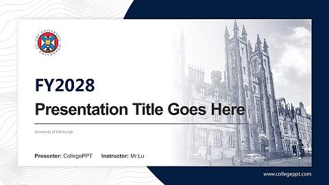 University of Edinburgh Academic Presentation/Research Findings Report PPT Template