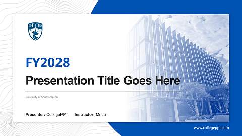 University of Southampton Academic Presentation/Research Findings Report PPT Template