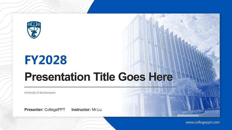 University of Southampton Academic Presentation/Research Findings Report PPT Template16:9 ratio PPT effect preview image1