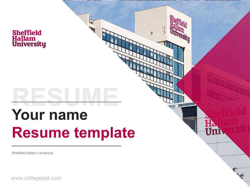 Sheffield Hallam University Resume PPT Template4:3 ratio PPT effect preview image5