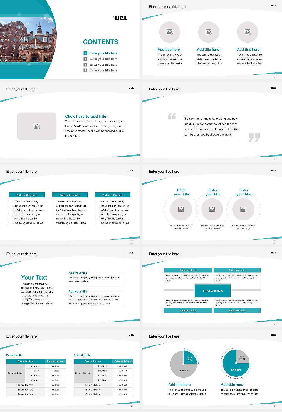University College London Course/Courseware Creation PPT Template16:9 ratio PPT effect preview image2