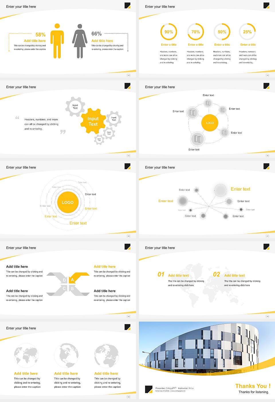 University of Suffolk Course/Courseware Creation PPT Template16:9 ratio PPT effect preview image4