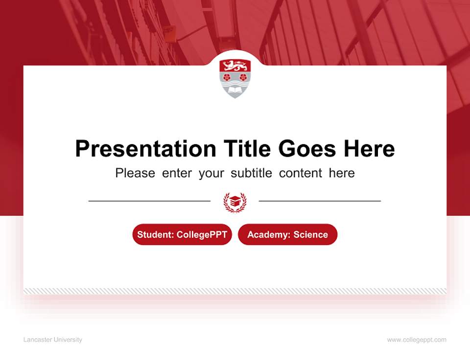 Lancaster University National Scholarship Defense PPT Template4:3 ratio PPT effect preview image4