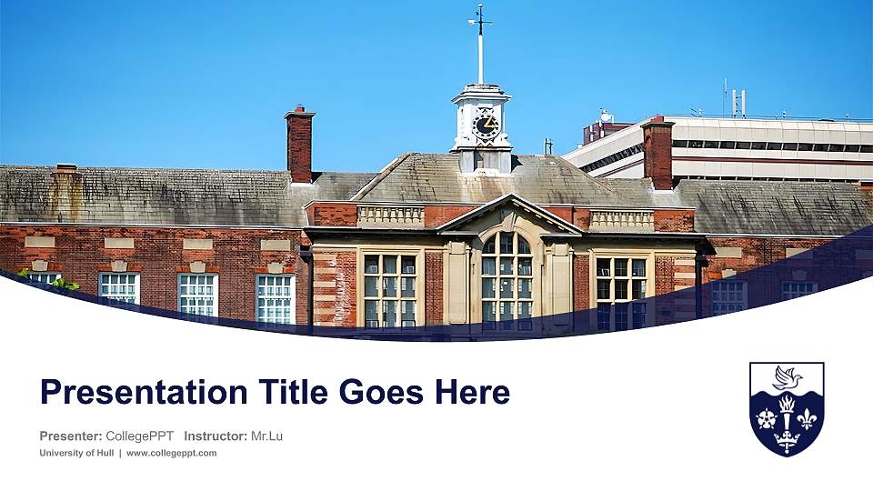 University of Hull Course/Courseware Creation PPT Template16:9 ratio PPT effect preview image