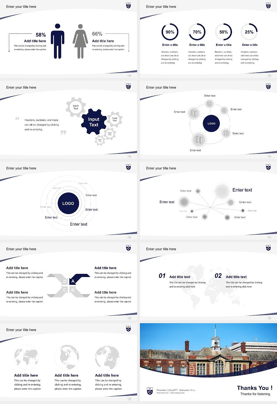 University of Hull Course/Courseware Creation PPT Template16:9 ratio PPT effect preview image4