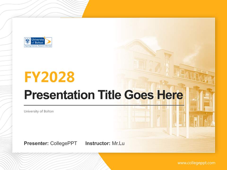 University of Bolton Academic Presentation/Research Findings Report PPT Template4:3 ratio PPT effect preview image5