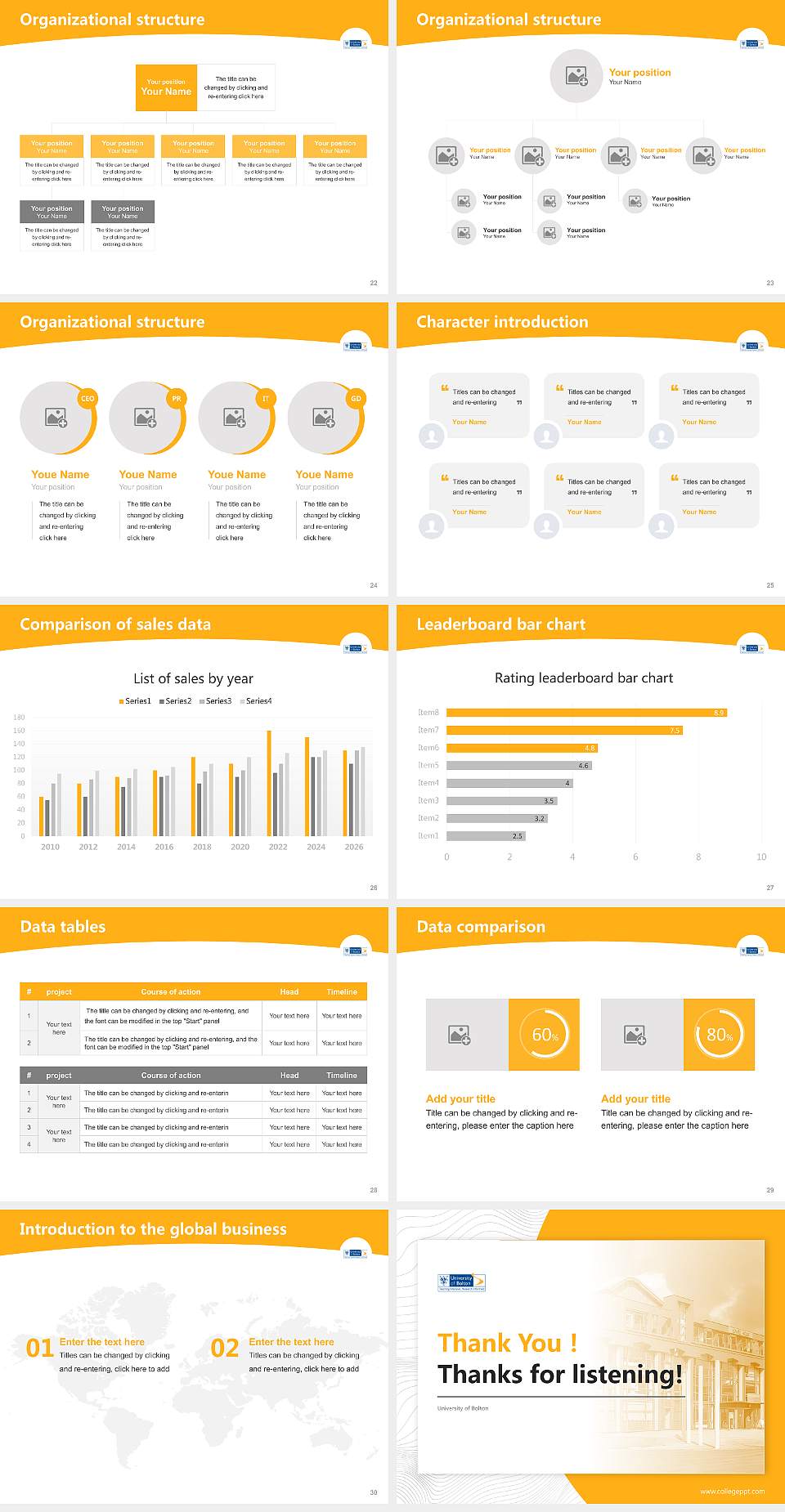 University of Bolton Academic Presentation/Research Findings Report PPT Template4:3 ratio PPT effect preview image4