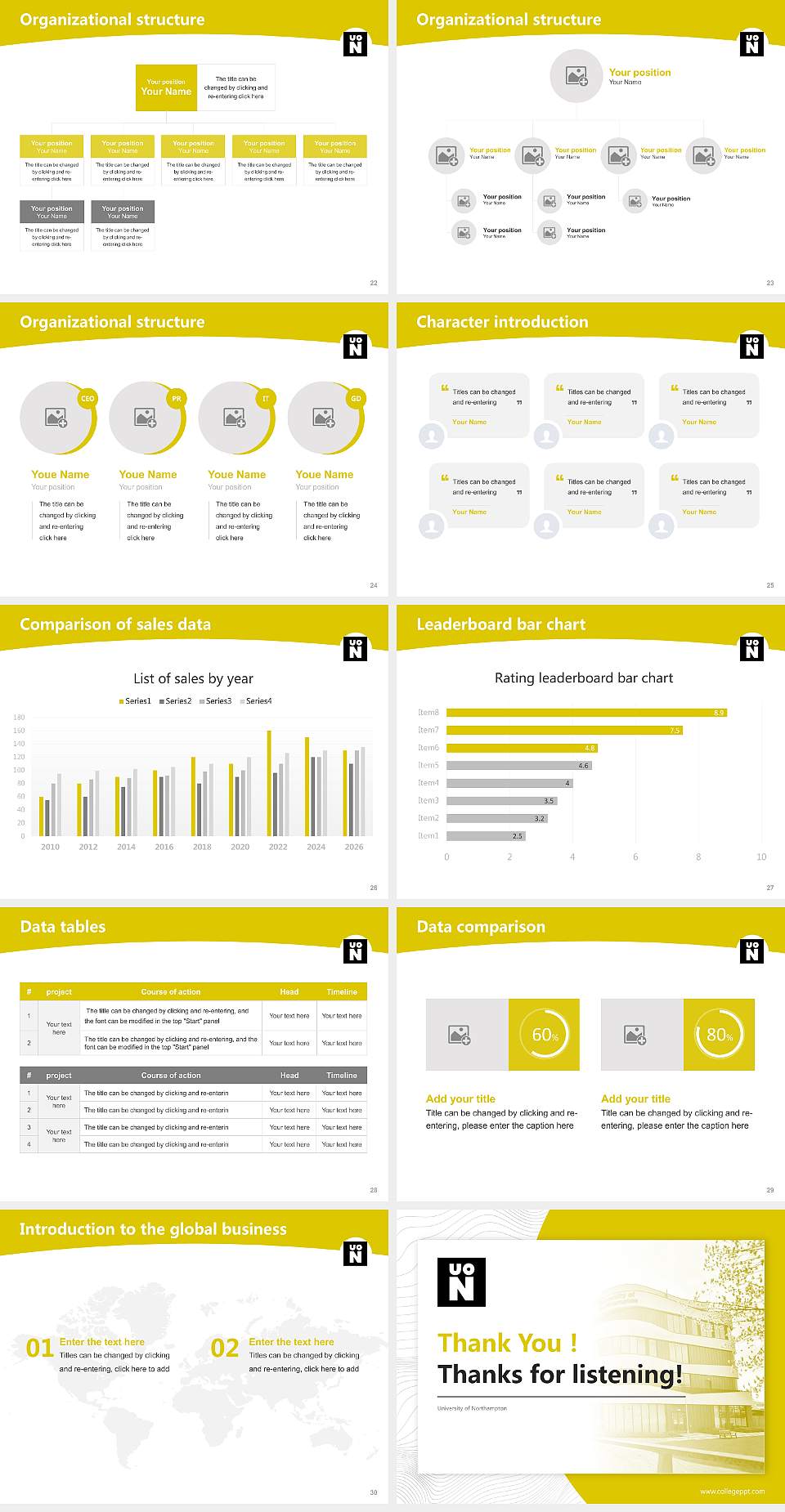 University of Northampton Academic Presentation/Research Findings Report PPT Template4:3 ratio PPT effect preview image4