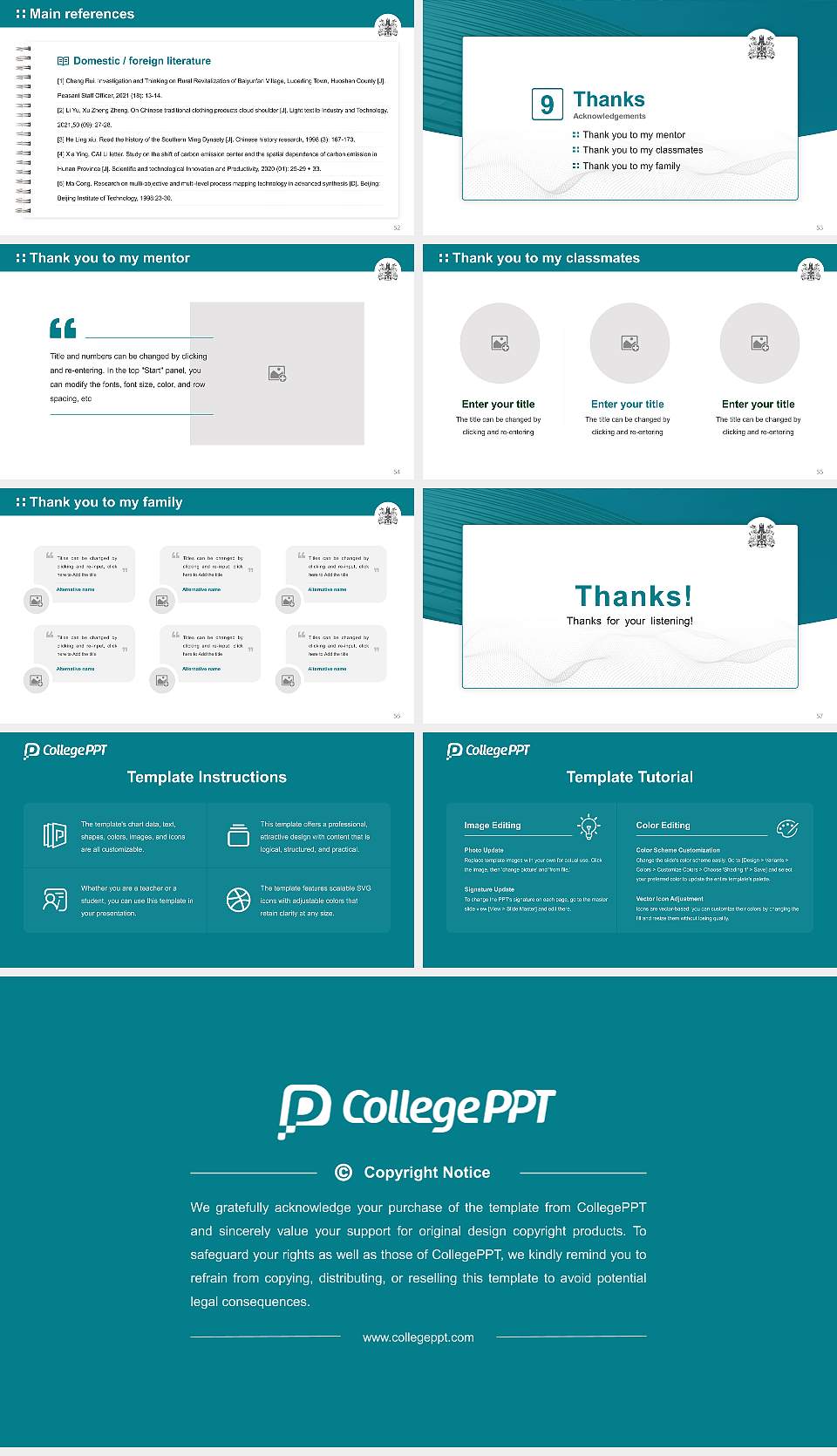 University of Lincoln Graduation Thesis Defense PPT Template16:9 ratio PPT effect preview image7