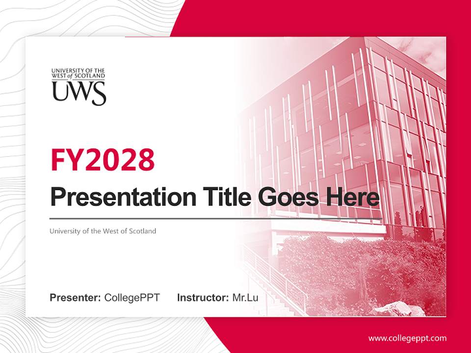 University of the West of Scotland Academic Presentation/Research Findings Report PPT Template4:3 ratio PPT effect preview image5