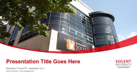 Solent University Course/Courseware Creation PPT Template