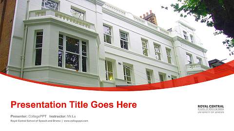 Royal Central School of Speech and Drama Course/Courseware Creation PPT Template